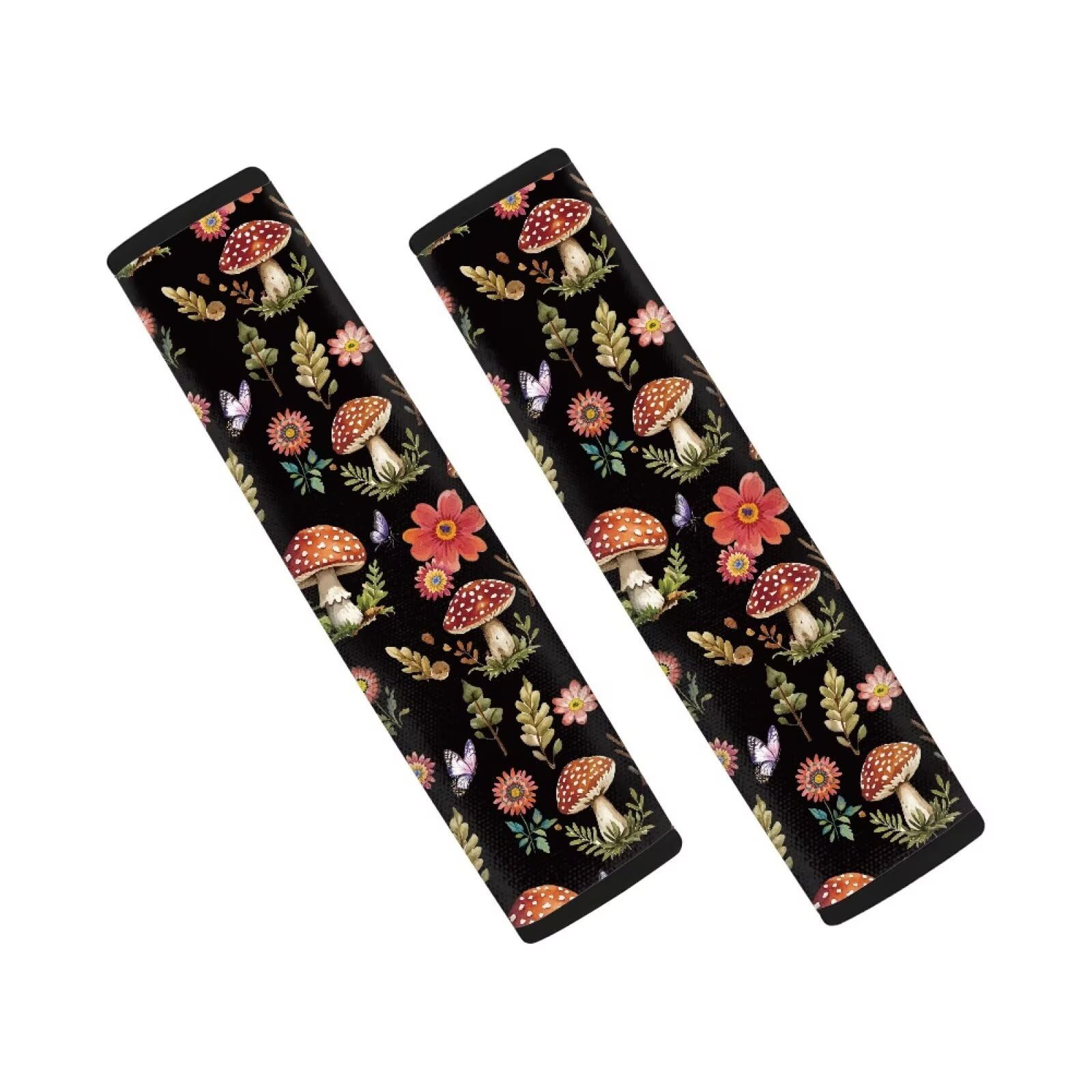 AFPANQZ Mushroom 1 Pair/Set Safety Seatbelt Cover Kit Car Auto Seat Belt Pads Covers Comfortable Driving Car Seats Accessories Backpack Bags Strap Pads Covers