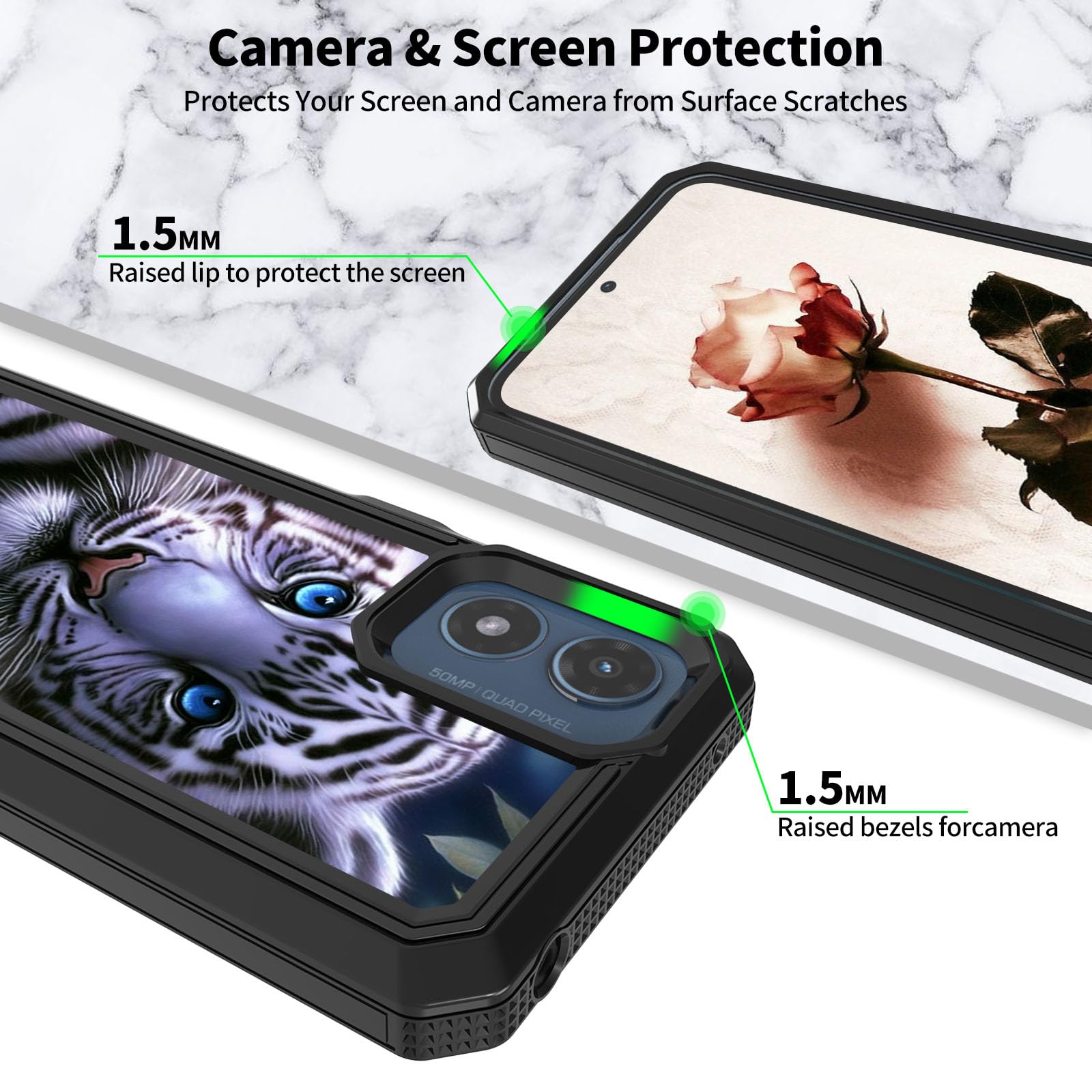 Funda Para Moto G Play Negro Aprueba De Golpes Doble Capa