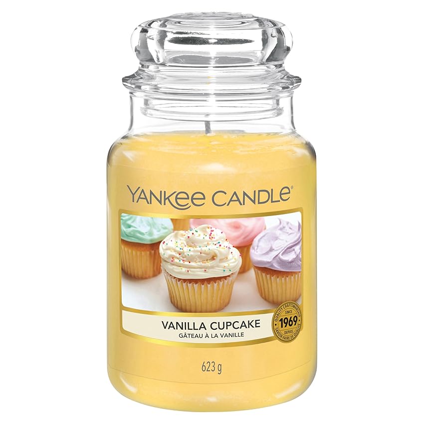 Yankee Candle Candela profumata in giara grande | Cupcake alla vaniglia | Durata Fino a 150 Ore | Regali perfetti per le donne