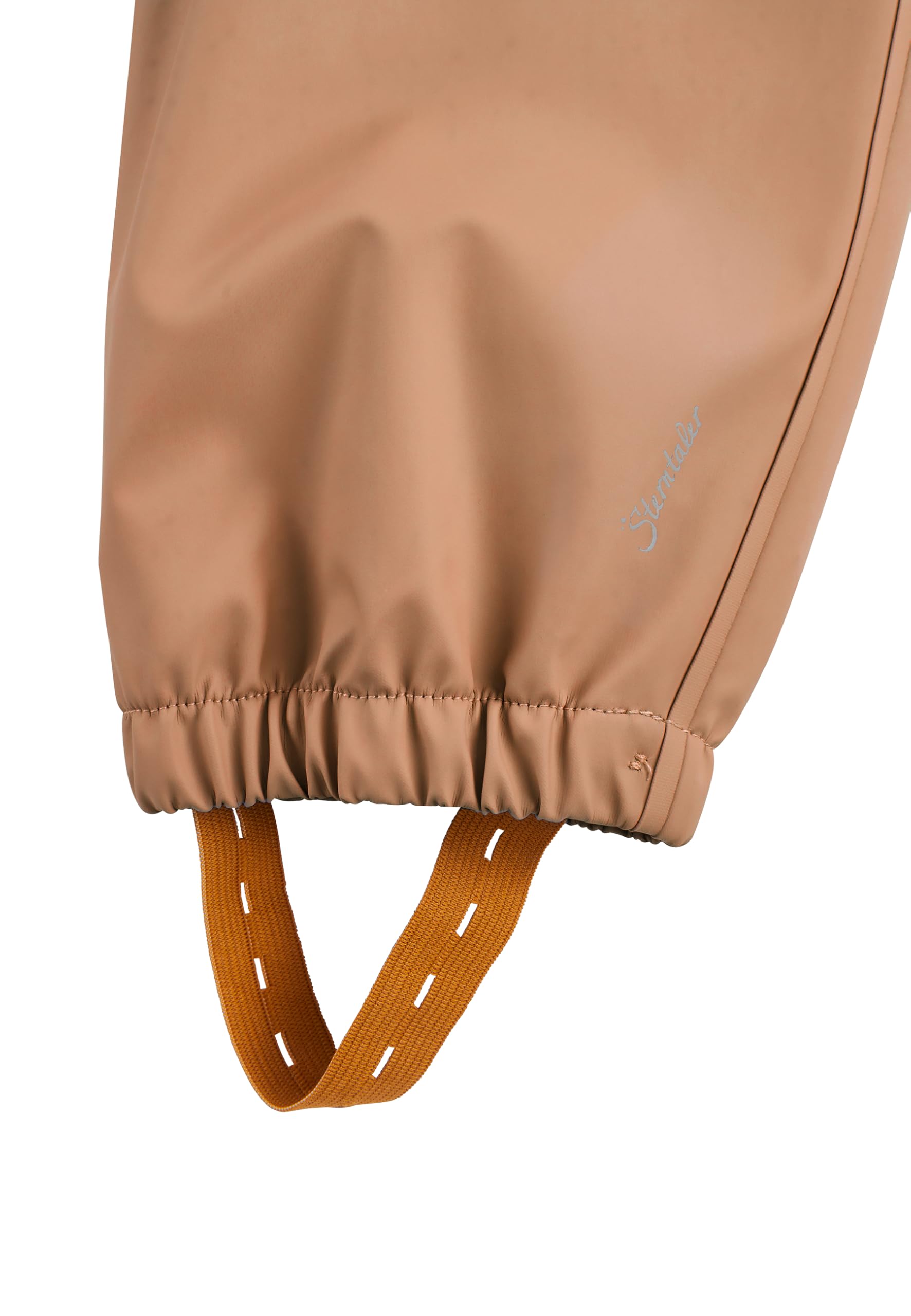 Sterntaler Regenhose ungefüttert Uni - Kinder Regenhose wasserdicht - Jungen Matsch- und Buddelhose ohne Latz mit verschweißten Nähten - robuste Regenbekleidung - lehmbraun, Größe 128