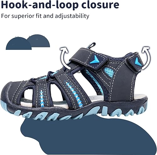 Miniatura 3 de Apakowa - Sandalias deportivas de playa infantiles con suela suave y punta cerrada para niños y niñas pequeños