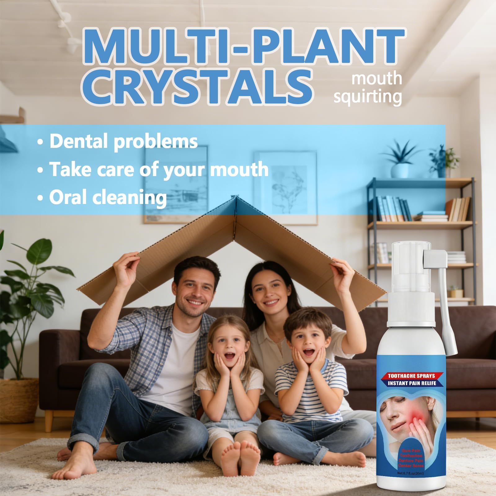 Toothache Relief Spray for Adults, Instant Pain Relief Oral Spray for Wisdom Teeth Inflammation, Swollen Gums, Canker Sores & Denture Pain, Anti-Inflammatory & Swelling Soothing Spray, 0.7 fl.oz/20ml. — view 7