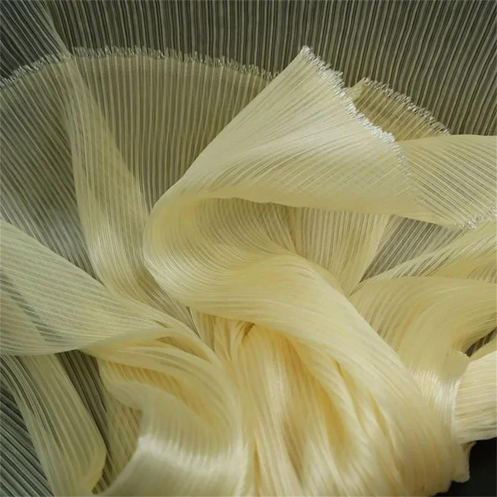 Plisowana tkanina z siateczki organzy poliestrowej Tkanina poliestrowa plisowana organza 140 cm wielokolorowa 1-1,5 m(Dark Blue,1.5 meters)