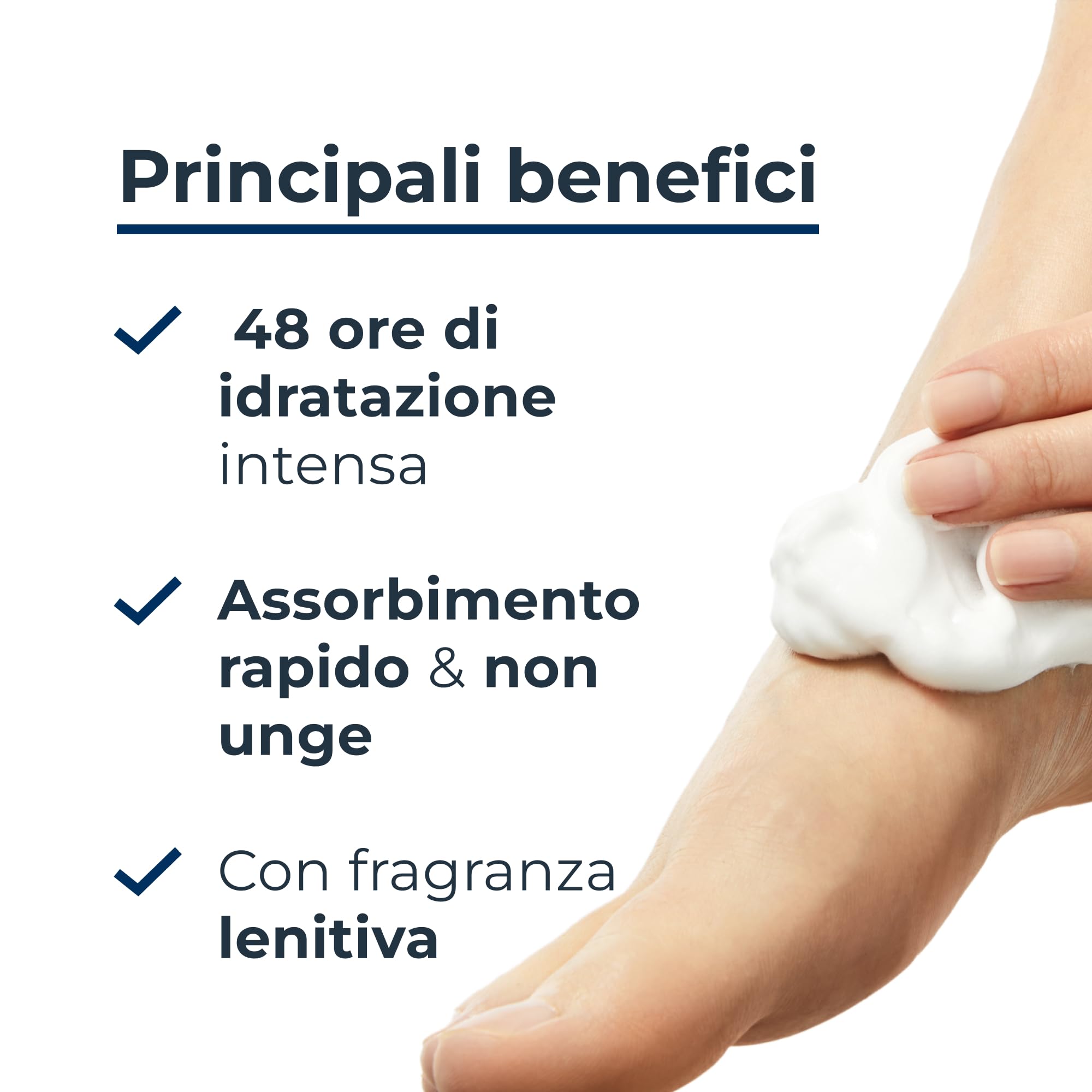 Eucerin Urea Repair 10% Mousse Piedi 150 ml, Schiuma piedi per idratazione e sollievo per 48h, Schiuma Urea e Ceramidi rigenerante per talloni secchi e screpolati