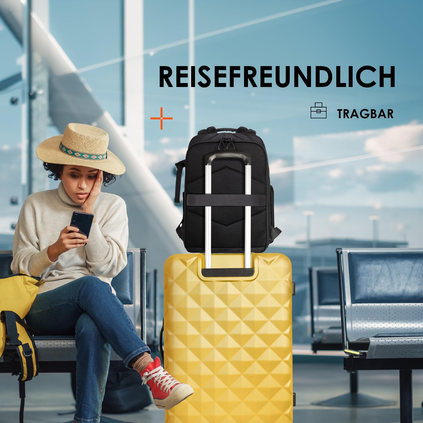 TARION Kamerarucksack Wasserdicht Fotorucksack SLR Kameratasche Kamera Rucksack mit 14 Zoll Laptopfach und Regenschutz für Spiegelreflexkameras-Schwarz