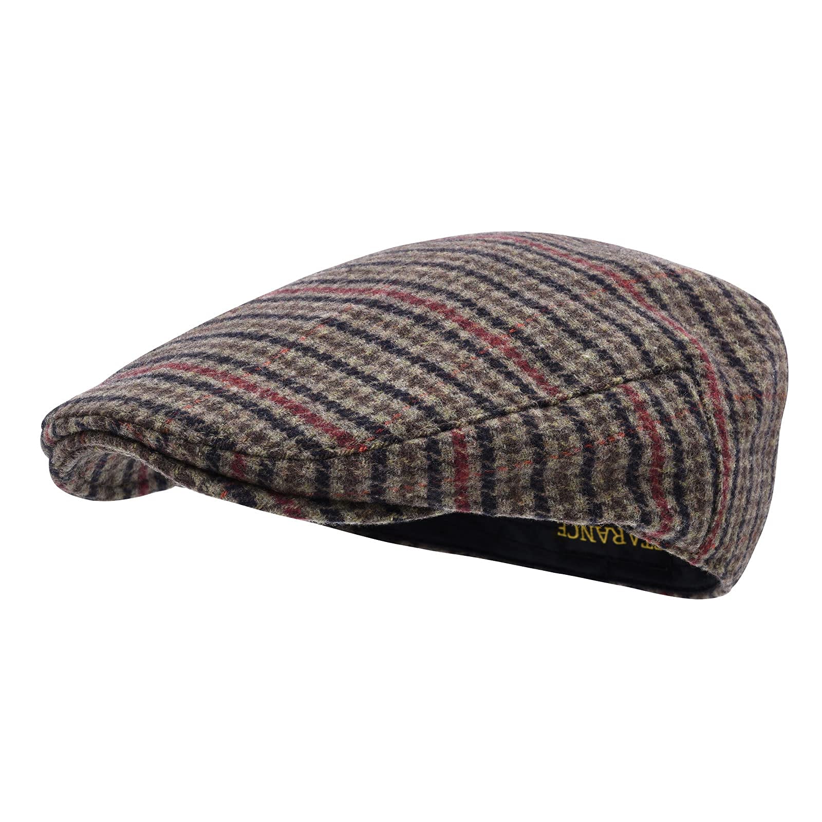 Men Hat Wool Blend Newsboy Ivy Tweed Flat Cap