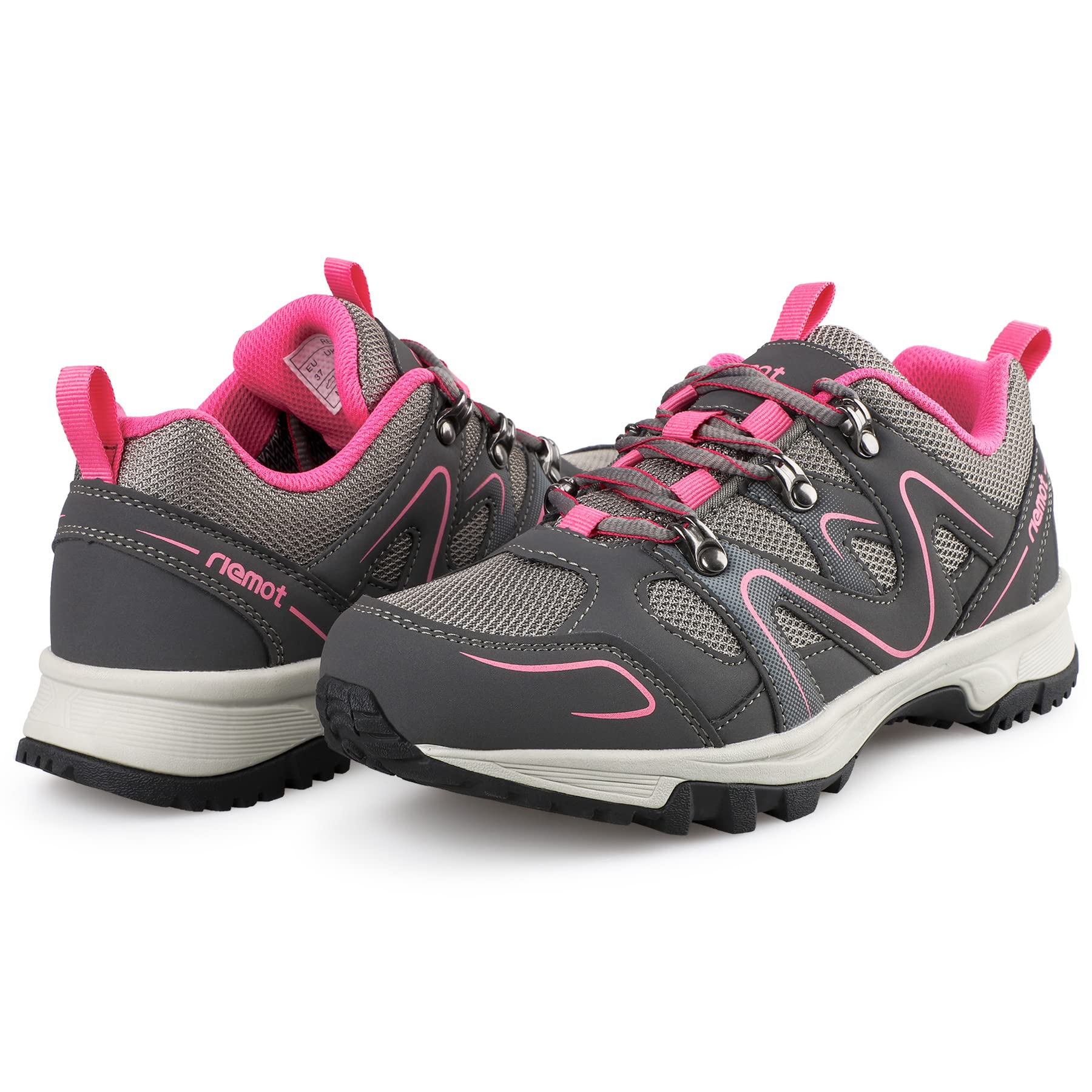 riemot Scarpe da Trekking Donna Impermeabili Leggere Traspiranti con Suola Antiscivolo per Escursionismo Montagna, Camminate Outdoor e attività Sportive