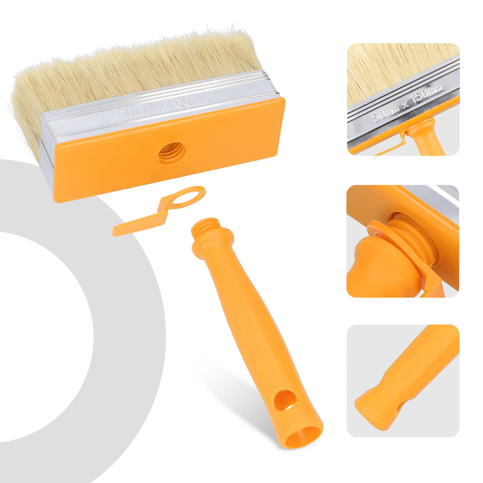 10x Pinceau De Peinture Plate 150 mm | Brosse Pinceau À Enduit Brosse À Laque Pinceau pour Meubles Mur Terrasse Teinture Murale Mobilier Clôture Bois Revêtement