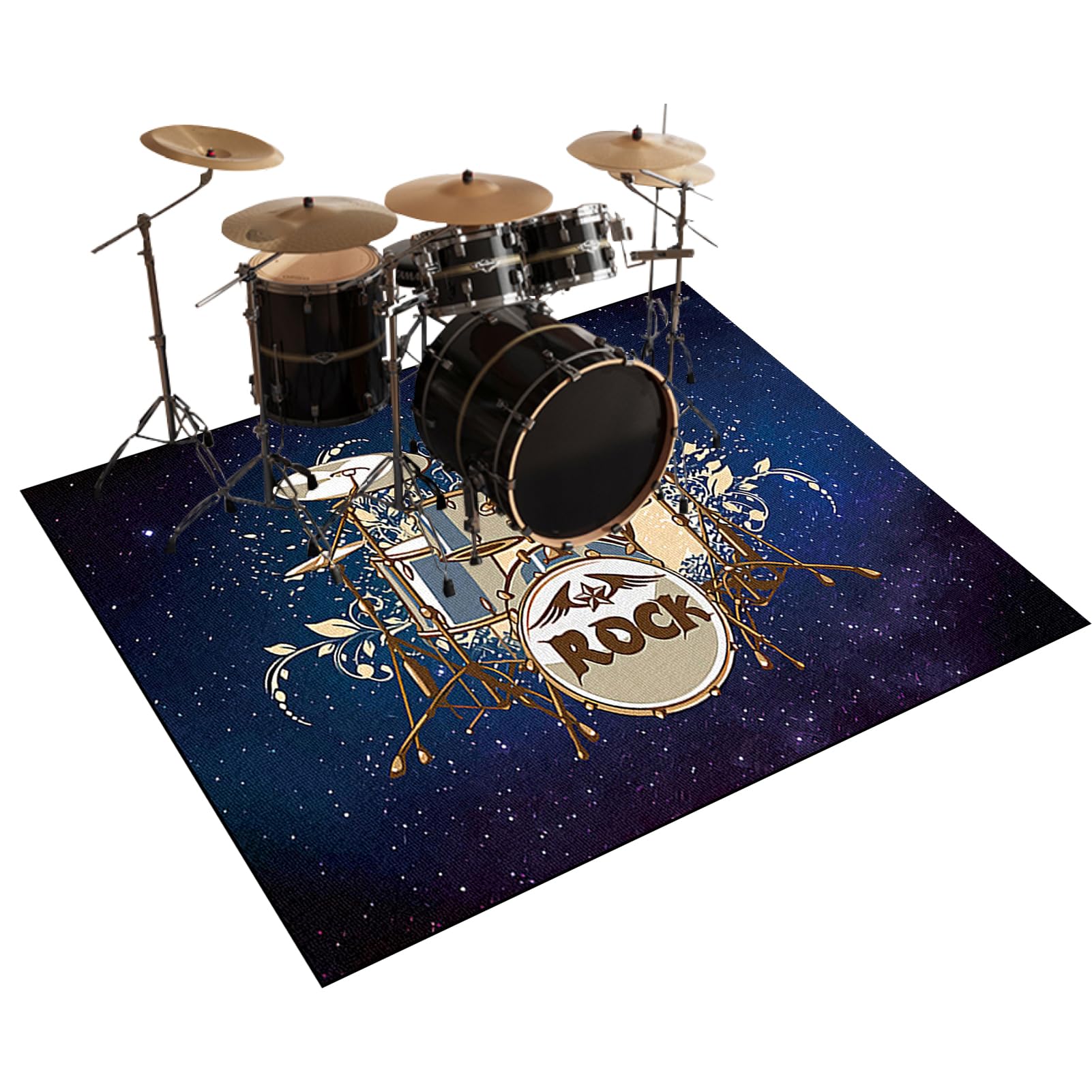 160 x 140 cm, mata do perkusji, antypoślizgowa, dźwiękoszczelna, do bębna, dźwiękoszczelna wyściółka dywanowa, elektroniczna jazz, zestaw perkusyjny, do bębna basowego, werbla, 160 x 140 cm