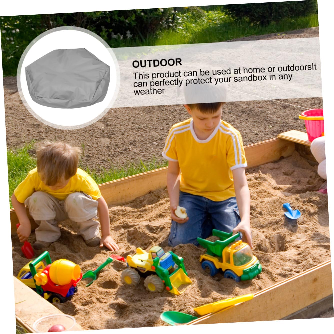 Sandkastenabdeckung Aus Wasserdichte Schutzhülle Mit Kordelzug Farbecht Und Reißfest Für Garten Und Terrasse