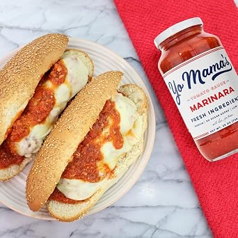 Yo Mama's Foods Keto Marinara Pasta and Pizza Sauce - Pack of (1) - No Sugar Added, Low Carb, Low Sodium, Gluten Free, Paleo Friendly, and Made with Whole, Non-GMO Tomatoes