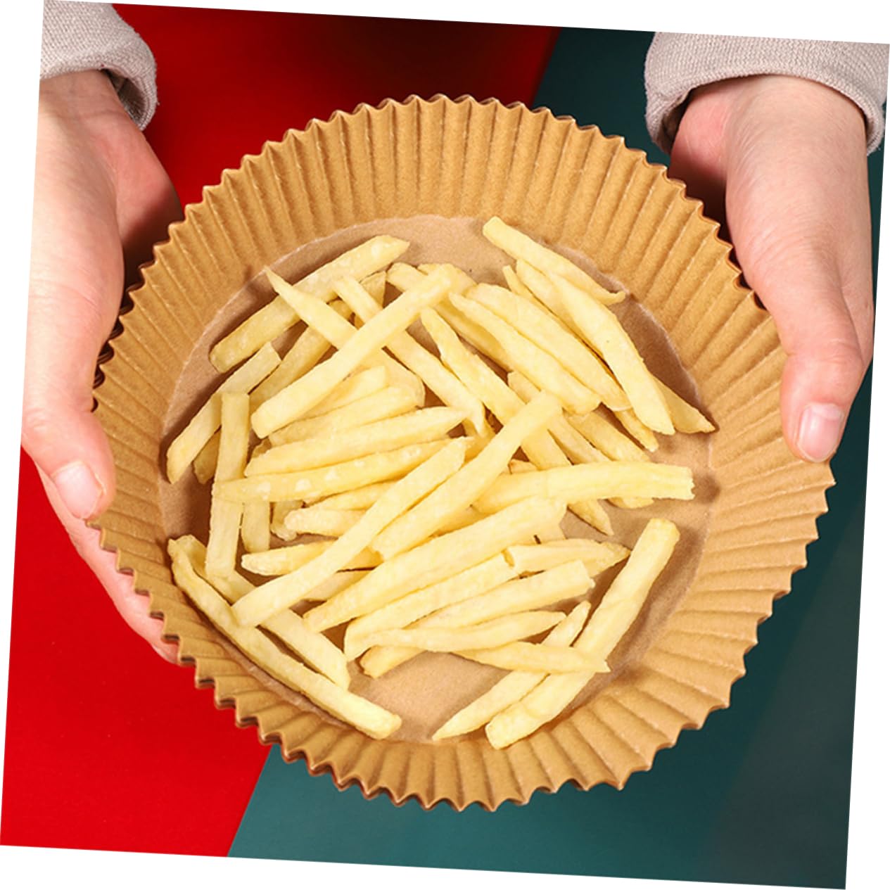 Abaodam 200piezas Papel De Horno Antiadherente y Resistente Al Aceite Unidades De Forros De Papel Desechables Para Freidora De Aire Para Hornear y Cocinar