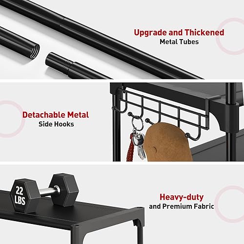 Miniatura 7 de Bepatio Zapatero grande de 9 niveles para 36-45 pares de zapatos, estante apilable con cajones extraíbles para entrada, pasillo y armario,