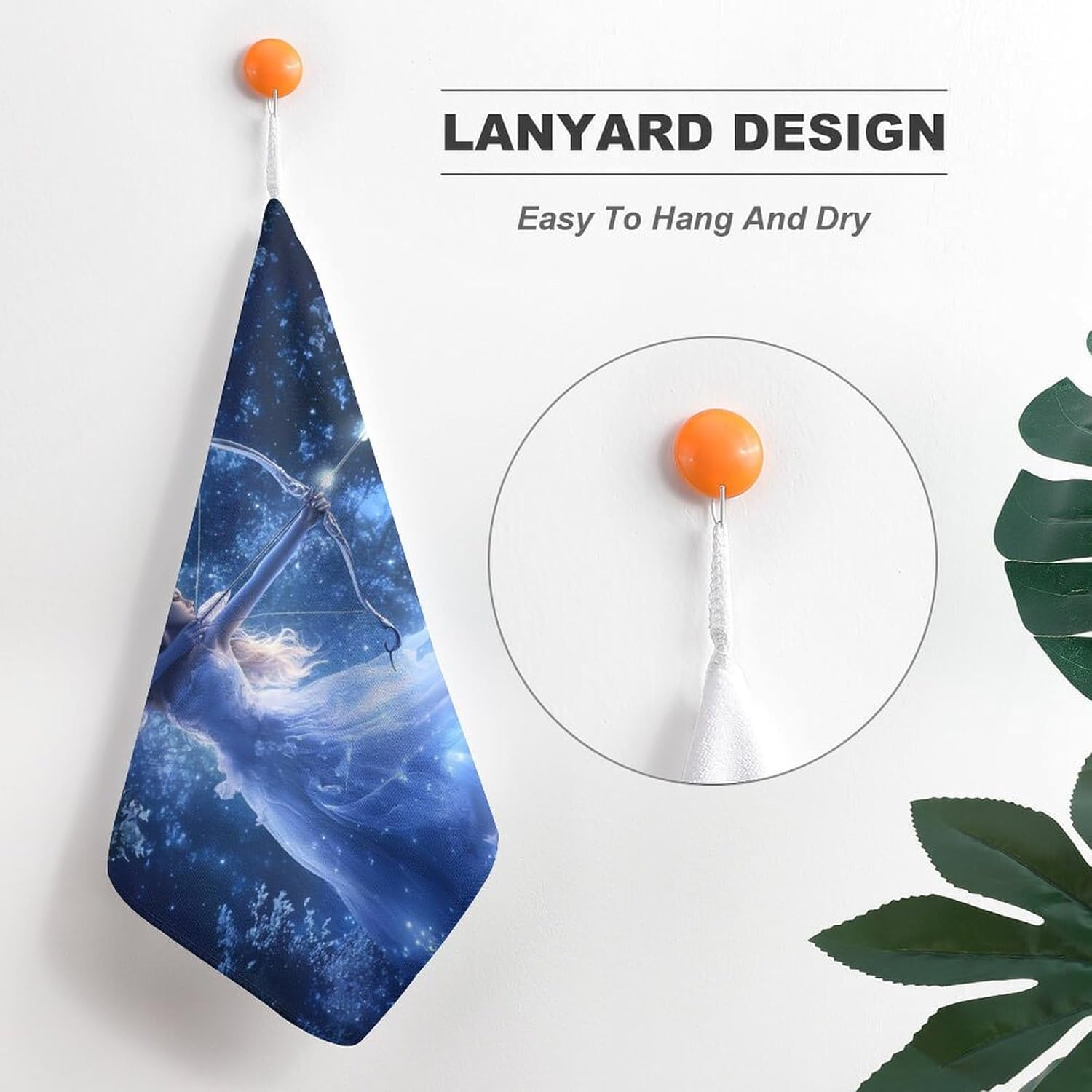 Zodiac Sagittarius Woman Towel Hand Towels Decorative Towel for Bathroom Kitchen Shower Gym 4PCS