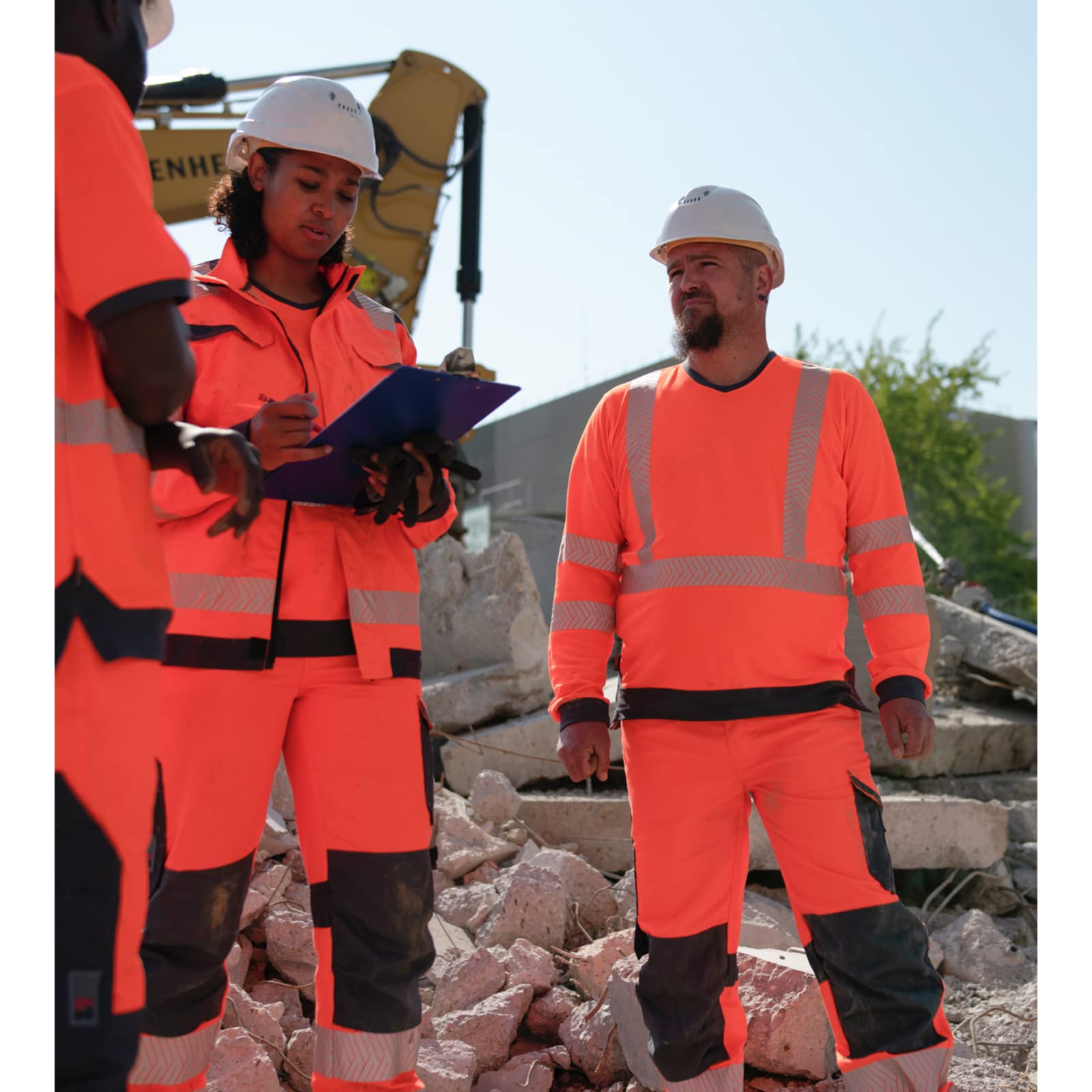 WüRTH MODYF Tee-shirt de travail manches longues haute-visibilité orange fluo