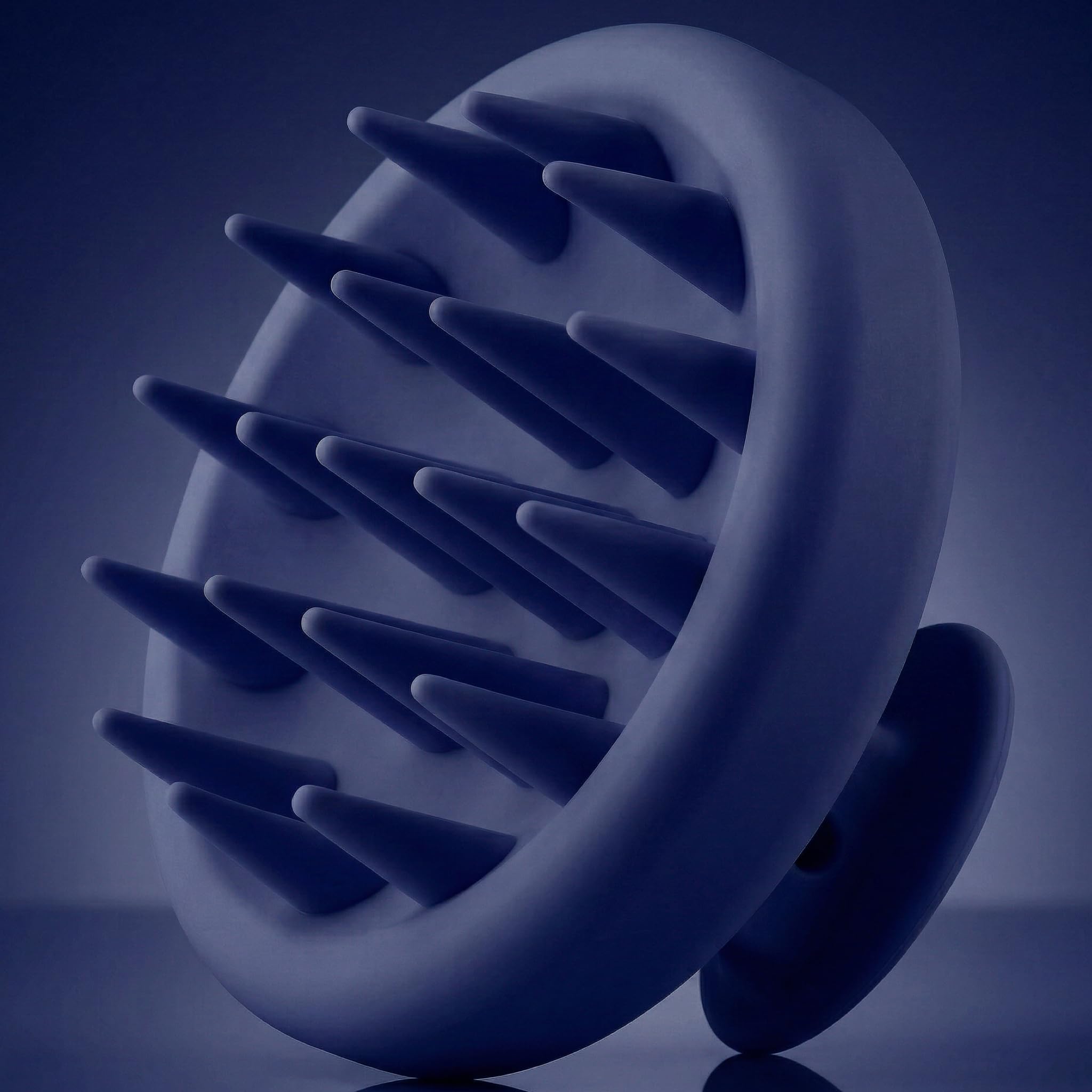 RECOVRY Kopfhaut Massagebürste – 100% Silikon Scalp Massager für Männer & Frauen | Fördert Haarwachstum & Kopfhautpflege | Kopfmassage Bürste, Haarmassagebürsten (Midnight Blue)