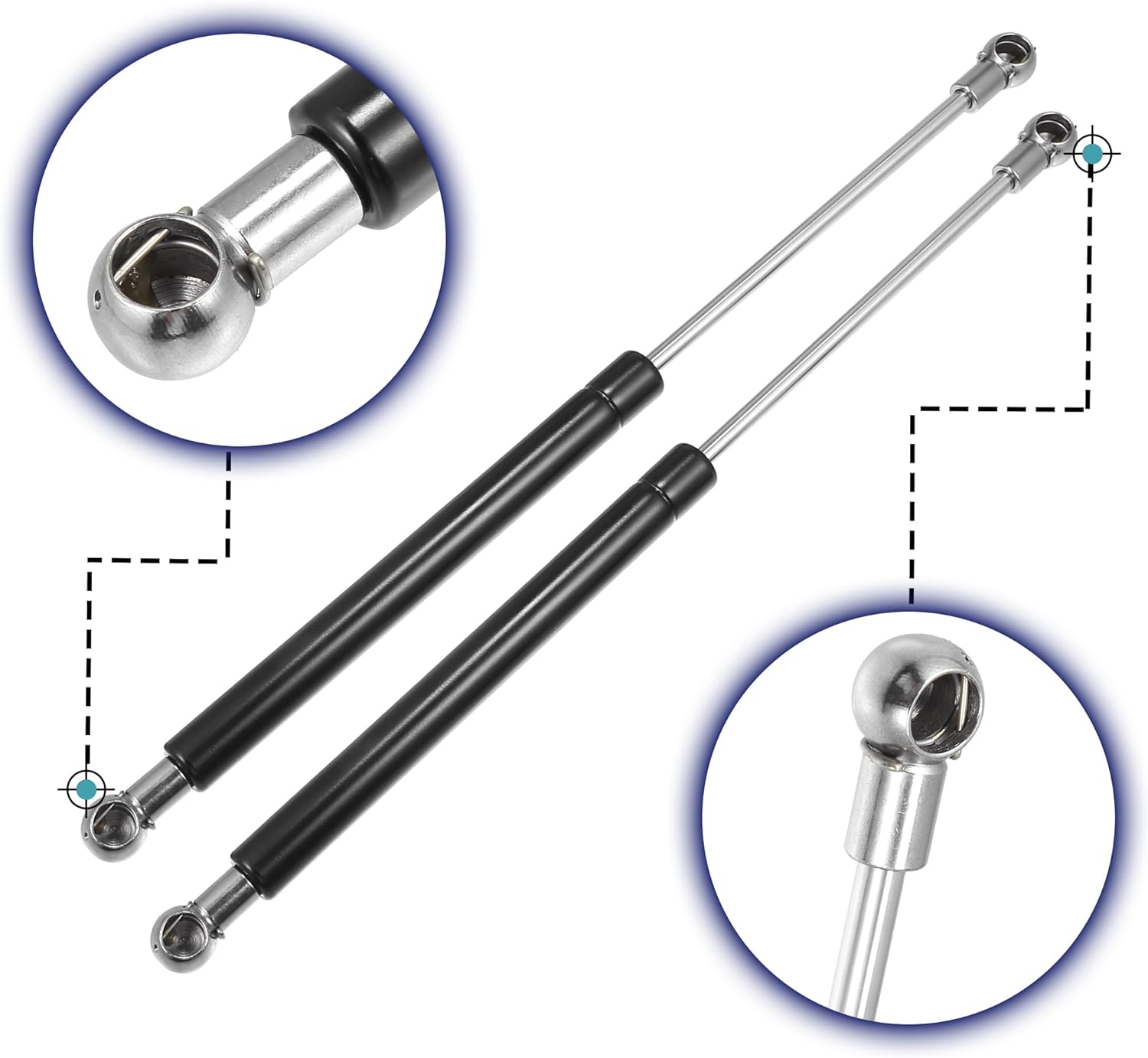 uxcell 2 Set Front Hood Gas Lift Supports Gas Struts Shocks Replacement for Honda Fit 3rd GK3/GK4/GP5/GP6 2014-2019