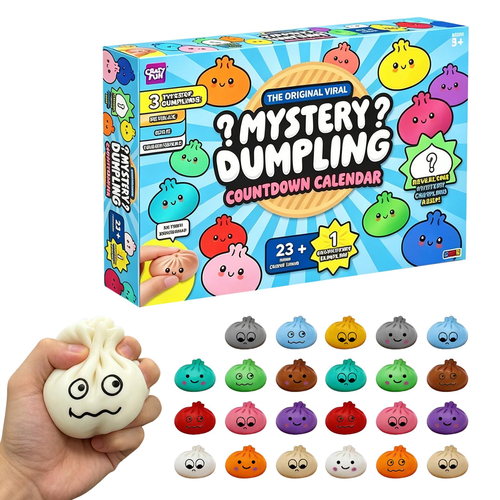 Dumpling Squishy, 2026 Squishy Dumpling Mystery Advent Countdown Calendar, 24 PCS Random Surprise Squishies Toys, Stress Relief Sensory Fidget Toy for Anxiety Relief Hand Relax, Birthday Gifts (A-2) — view 6