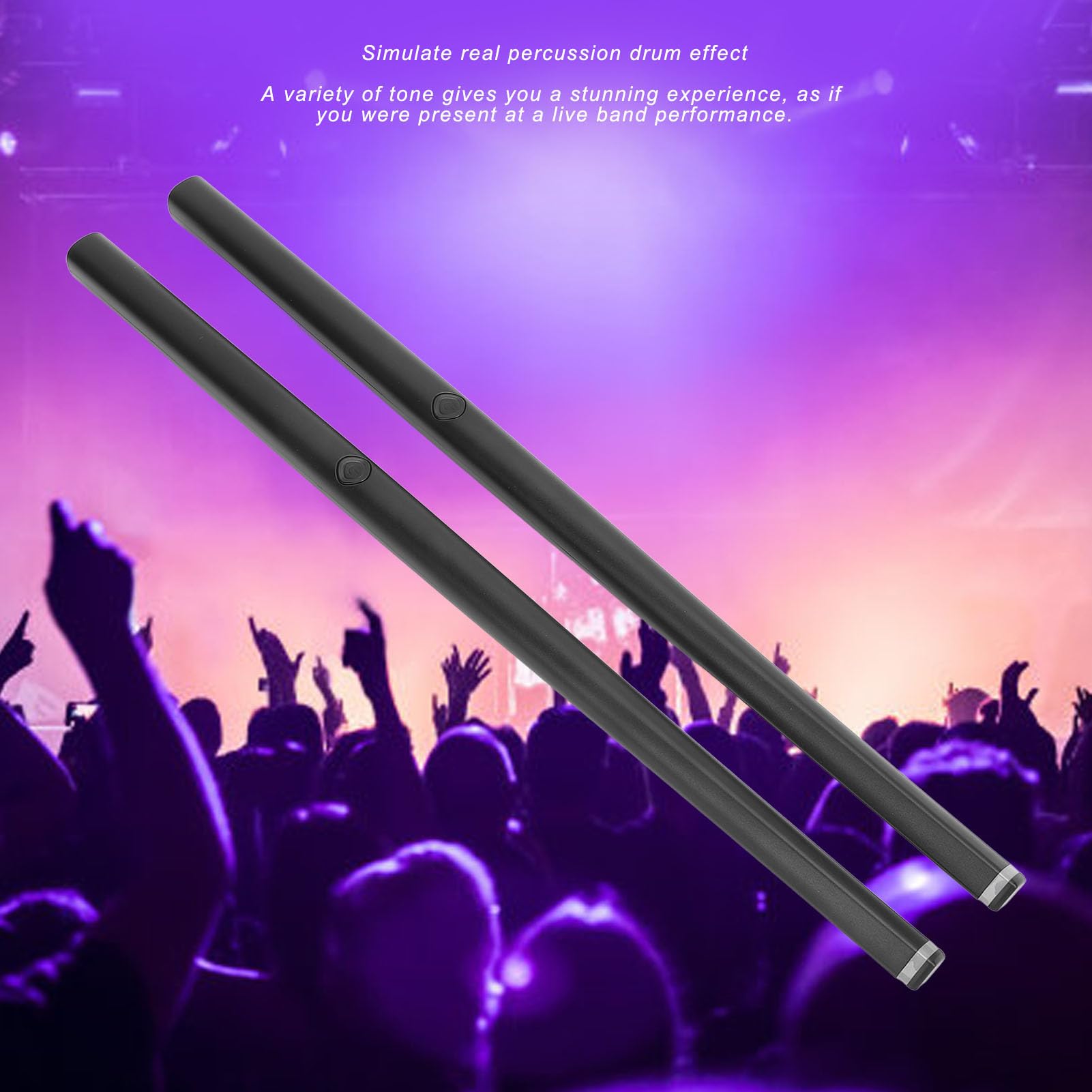 Portable Electronic Drum Set, Vibration Sensing, BT Connection, Cool Lighting, No Noise, Double Foot Pedal, MIDI Compatible, Motion Sensing Technology, Long Battery Life, Easy