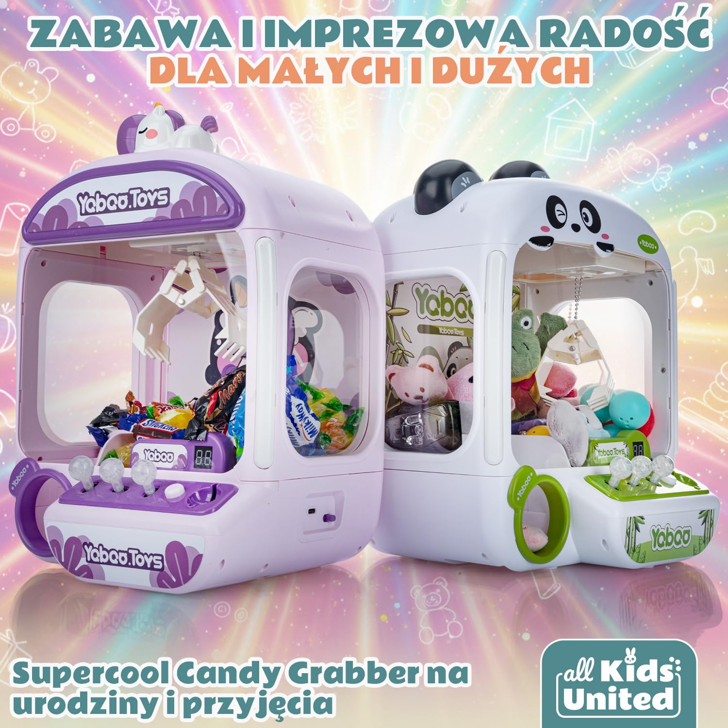 GOODS+GADGETS® Automat z Chwytakiem dla Dzieci - 10 Pluszaków