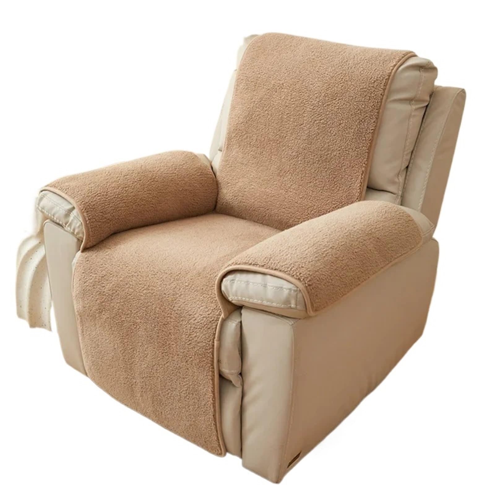 Housse réversible pour canapé et fauteuil inclinable kaki pour rénover un salon usé 76cm