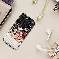 Vista 18 de LETO para iPhone 15 Pro Funda tipo cartera - Tapa tipo folio con patada - Diseños de moda - Tarjetero - Funda protectora para mujeres y niñas - 6.1