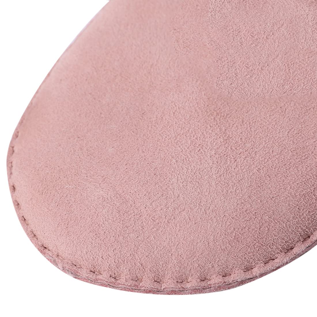 Harssidanzar Donna Guanti in pelle,Mitten pelle scamosciata calda di pecora Shearling Guanti in pelliccia Cuff KL026,Rosa,taglia S
