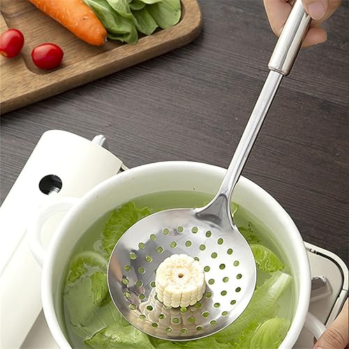 Miniatura 6 de Ragyzity Juego de utensilios de cocina de acero inoxidable, 10 utensilios de cocina de acero inoxidable de agarre cómodo, antiadherentes y