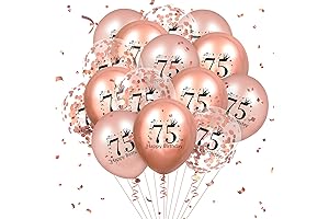 75th Birthday Decorations for Women - Elegant Rose Gold Party Supplies