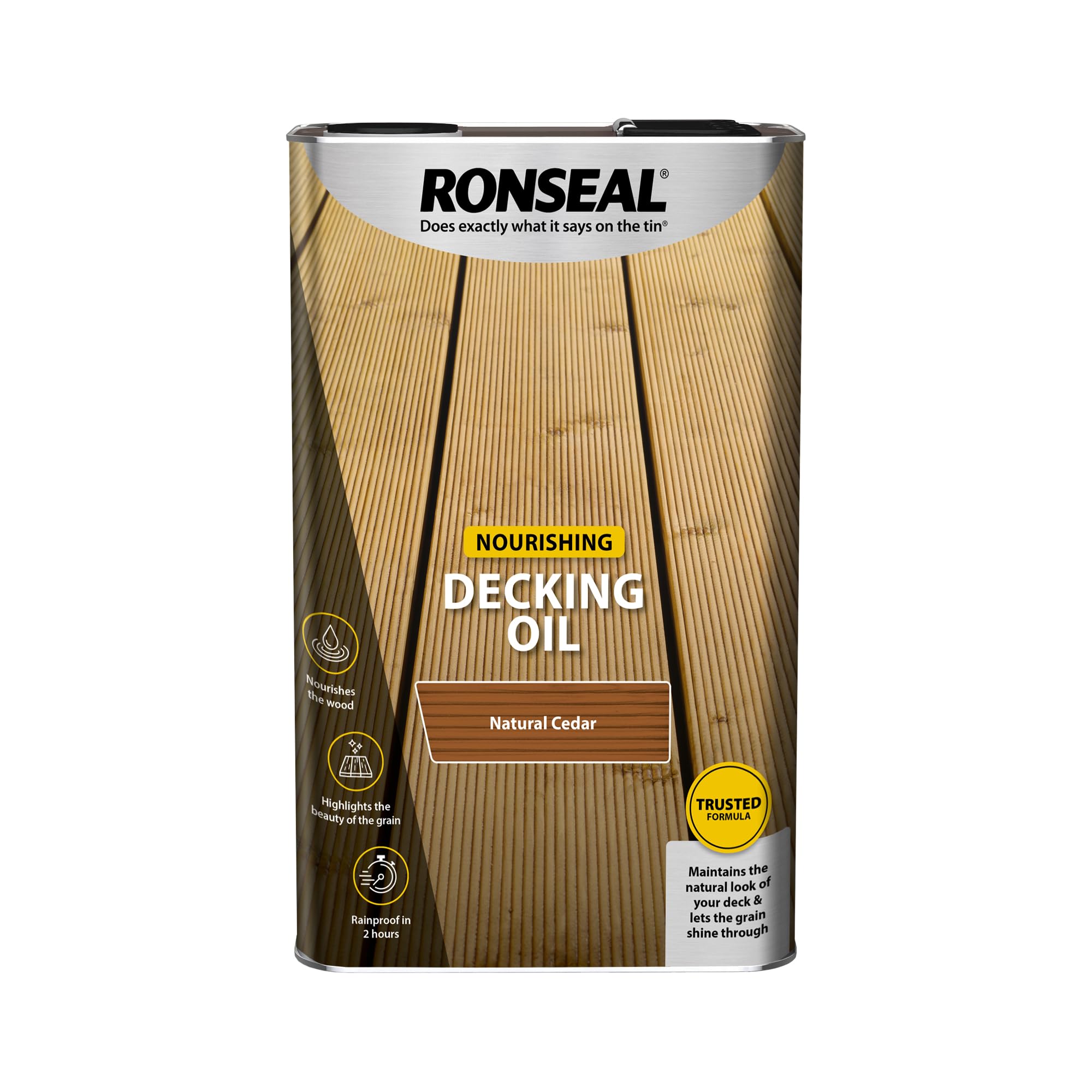 Ronseal Natural Cedar Decking Oil 5L Large