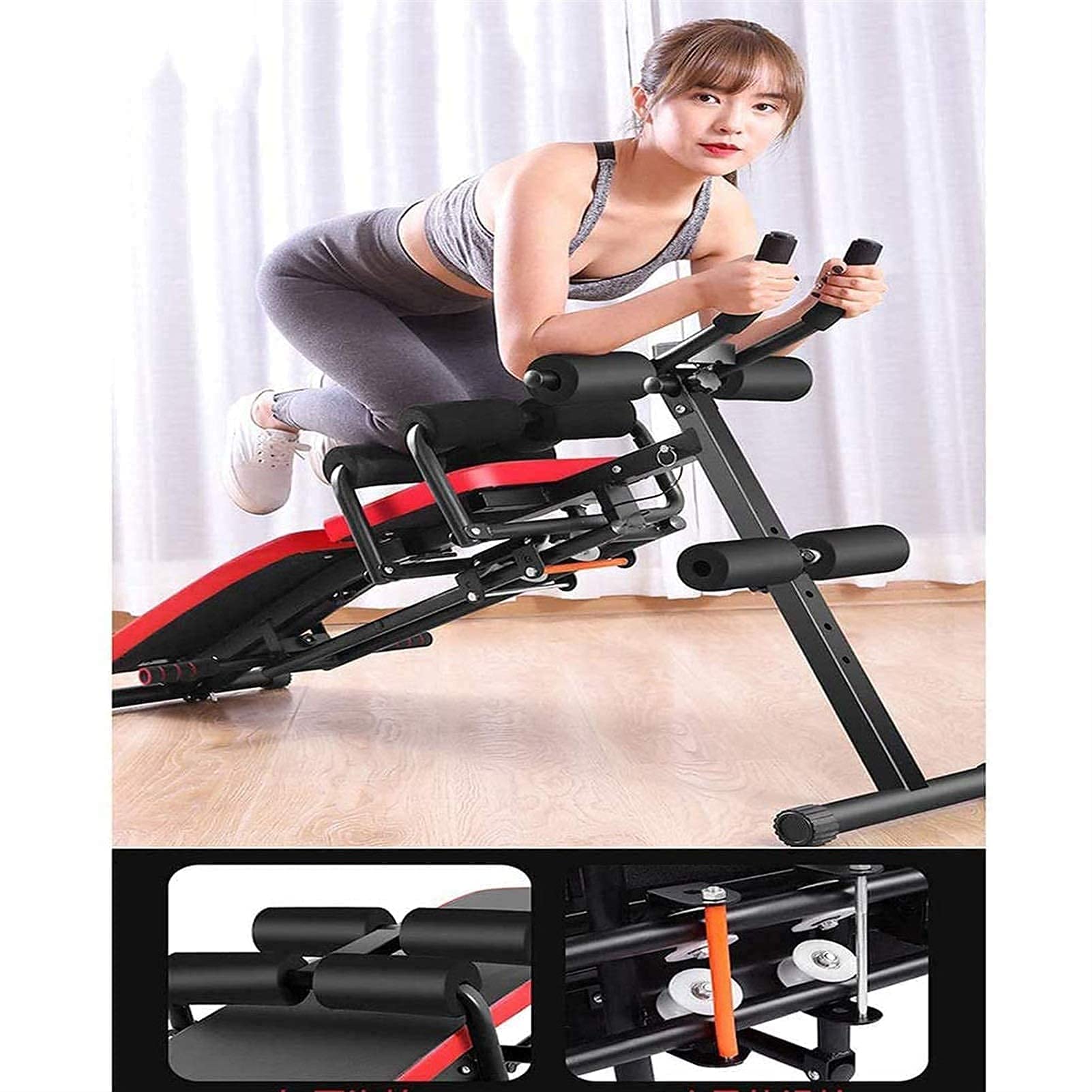 Sprzęt fitness Maszyny do wiosłowania Wioślarz 8 w 1 Wielofunkcyjny składany Wioślarz unisex do użytku domowego Sprzęt do ćwiczeń Odpowiedni dla L
