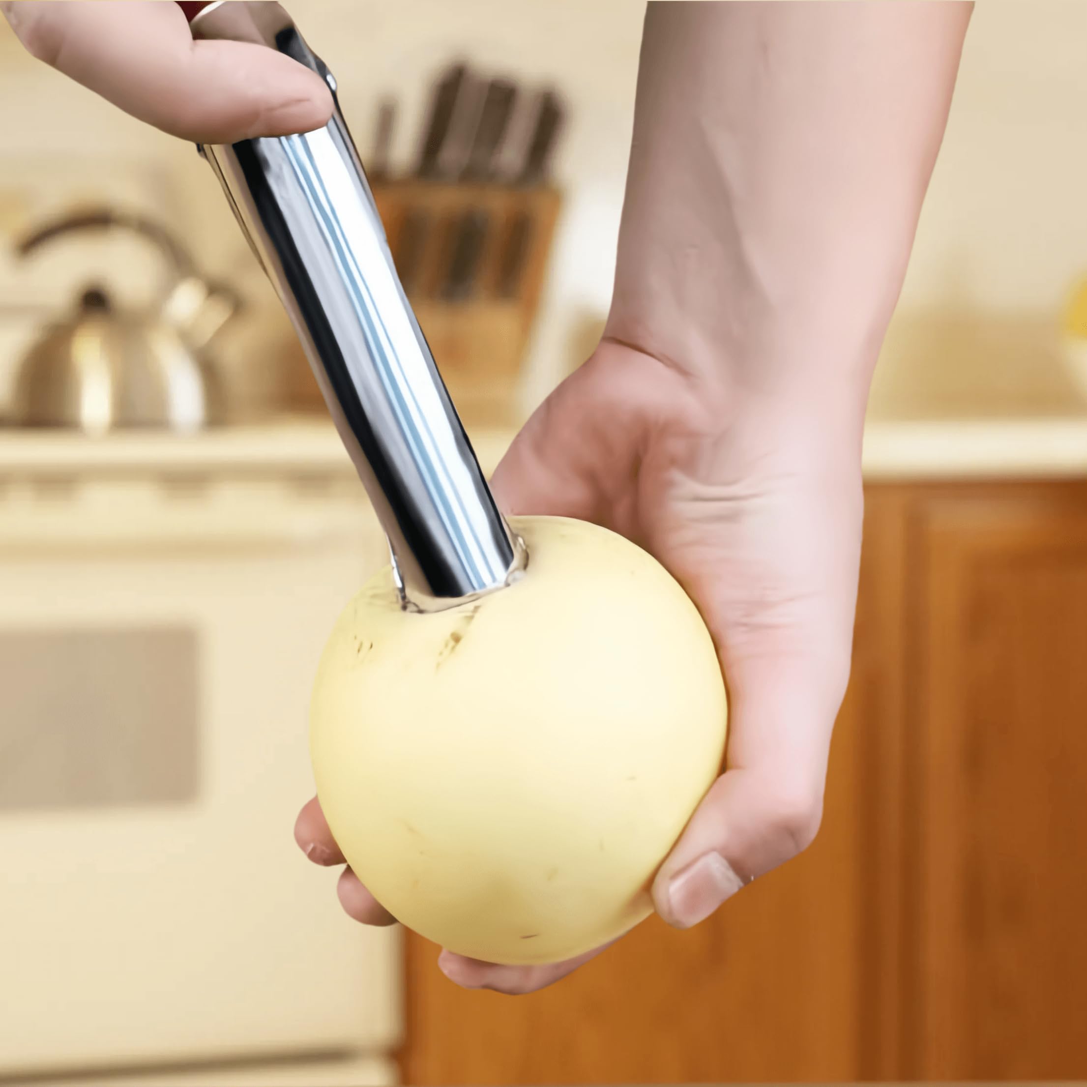 ZAFNAH Apple Corer Tool, Apple Core Removal, Stainless Steel Apple Core Remover Tool, Easy to Grip, Easy to Use - Image 3