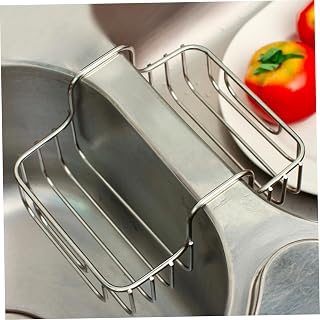 Sponge Holder, Stainless Steel Double Side Sink Saddle, Hanging Kitchen Sink Caddy for Brushes, Sponges, Soap, Utensils, Sponge Holder, Caddy