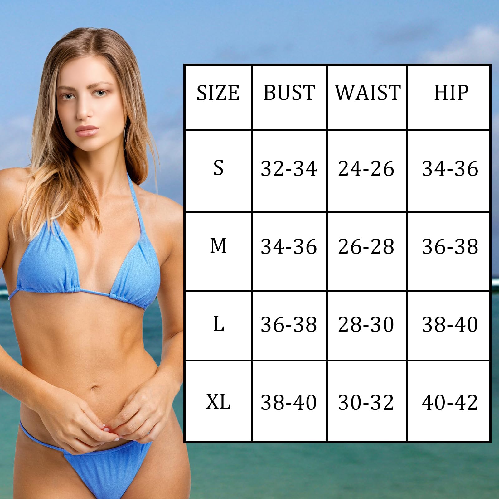 Silkglory Bikini Donna Mare,Bikini Triangolo Donna Costume Donna Due Pezzi Perizoma Brasiliana Stringa Sexy Solido Glitter Push Up Costume Donna Bikini