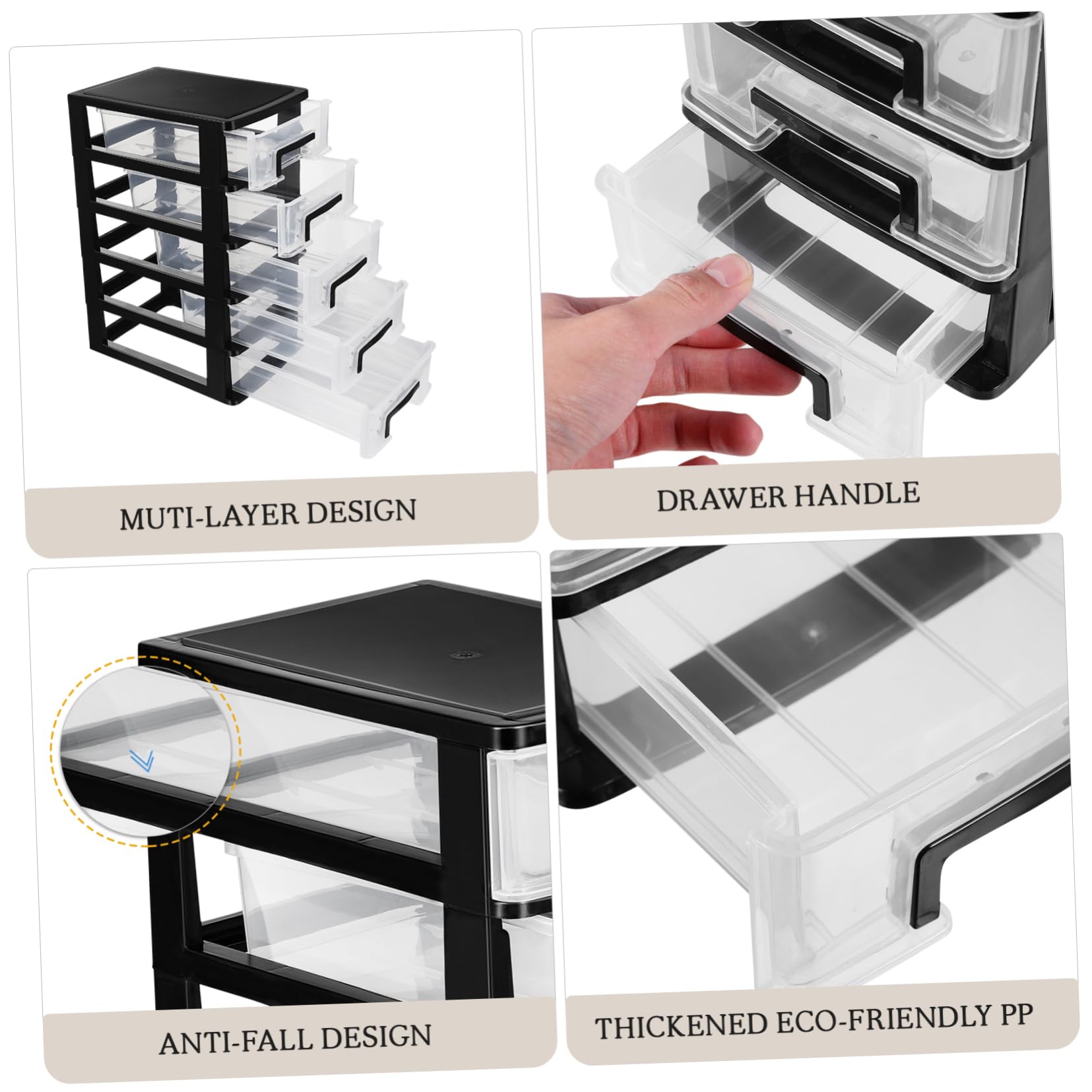 Ciieeo Multifunktionale Aus Kunststoff Organizer Für Büro Und Zuhause Tragbarer Schubladenschrank Transparente Kunststoffbox Für Kosmetische Utensilien Und Mehr
