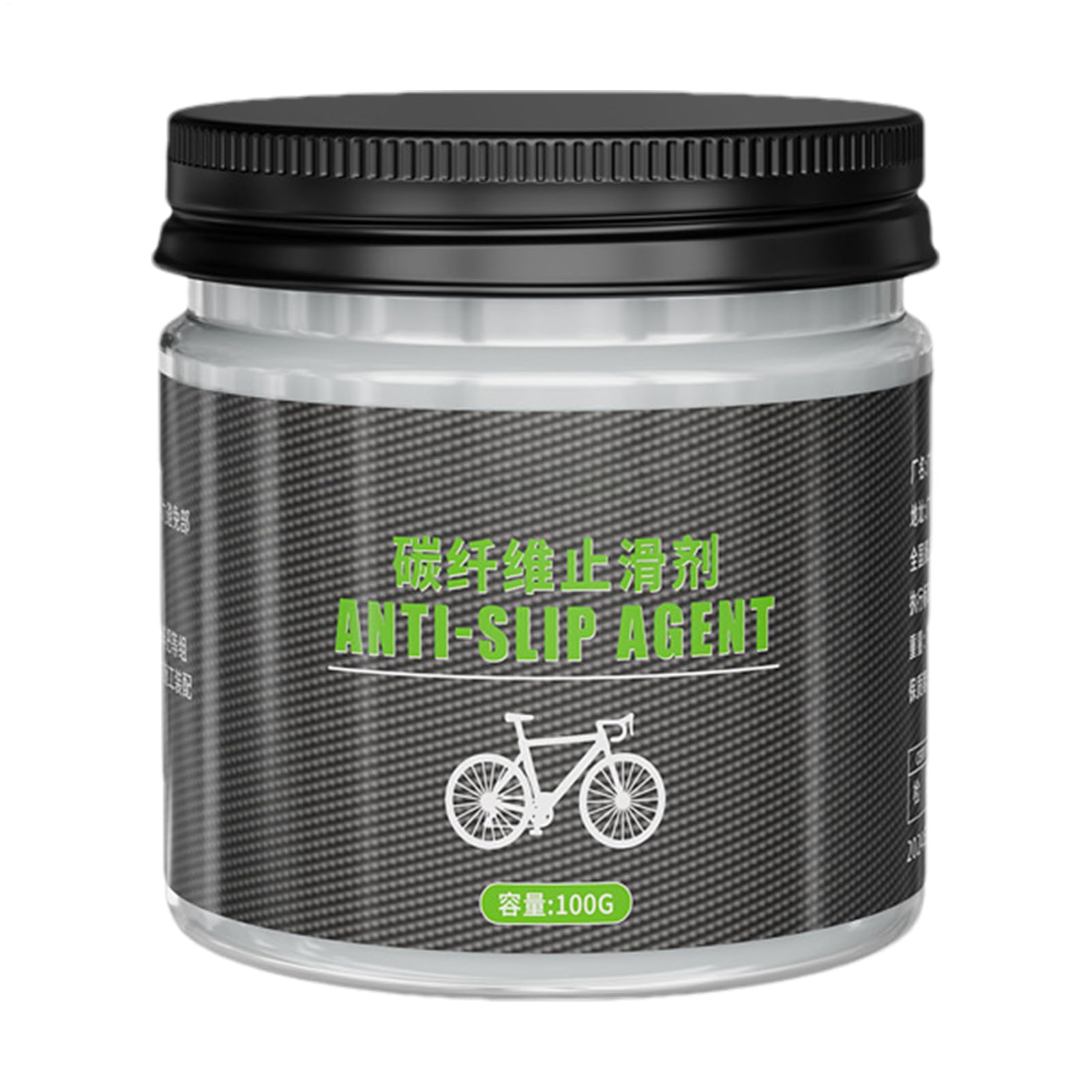 Grasso per bicicletta in fibra di carbonio, antiscivolo, 100 g, grasso antiscivolo per bicicletta, grasso di carbonio, grasso per montaggio della bicicletta, telaio per mountain bike