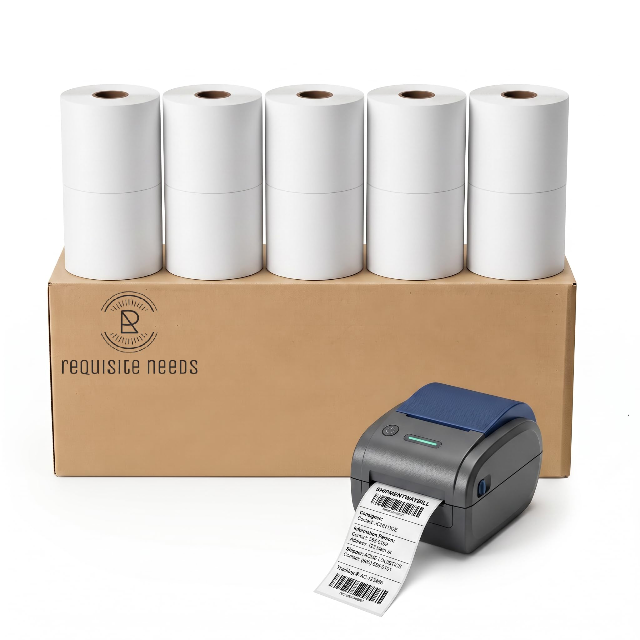 4 x 6 etiquetas de impresora térmica directa, 10 rollos de 100 mm x 150 mm, 5000 rollos de etiquetas adhesivas extrafuertes, compatibles con impresoras Zebra, MUNBYN para usar en Ebay, Amazon, Tiktok