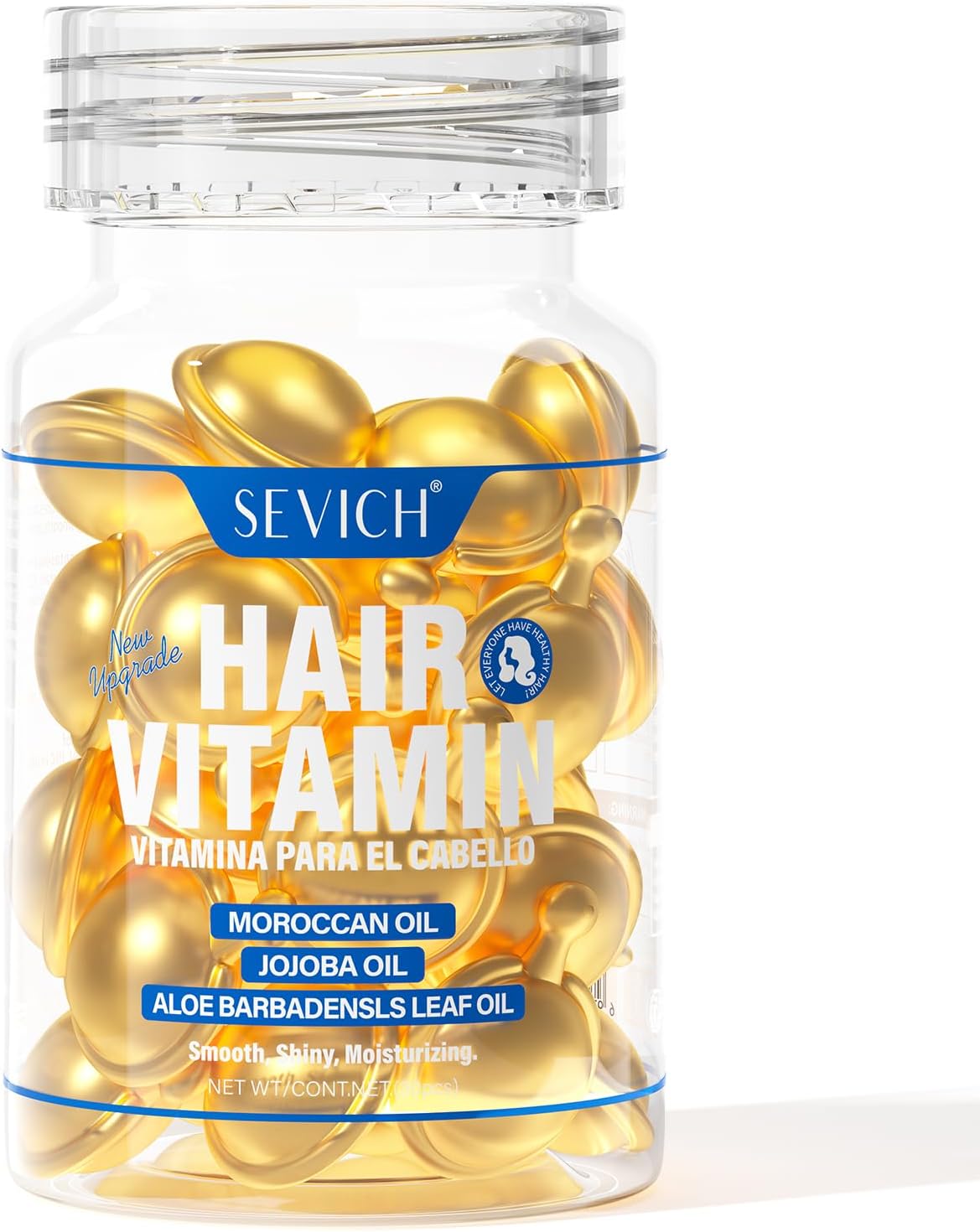 SEVICH Hair Vitamin Serum Capsule - 2020 New Hair Moisturising Essence Formula, with Vitamins A C E Vitamin B5, Argan Macadamia Avocado Oils, Repair Damaged Hair