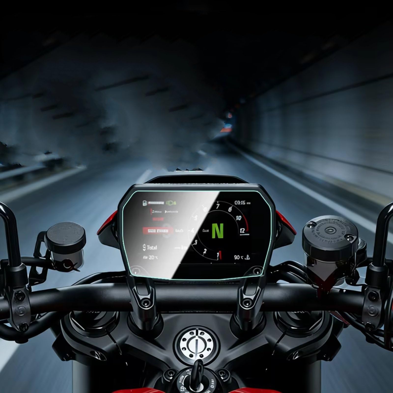 Pellicola protettiva odometro Compatibile Con Ducati Per Hypermotard V2 SP 2026 Moto Strumento Cluster Protezione Dello Schermo TFT Pellicola Cruscotto Scratch(2 piece)