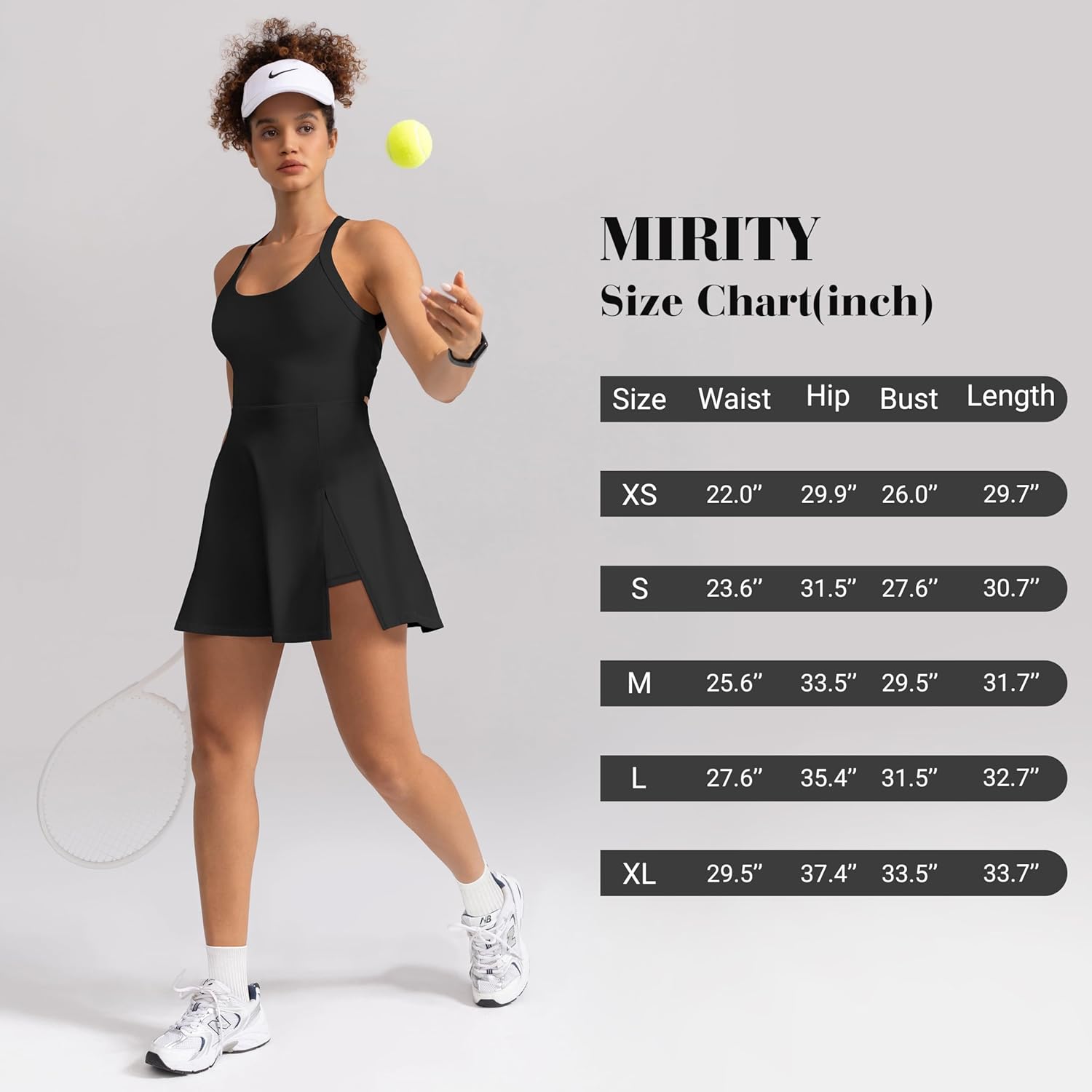 Womens Activewear Tennis Dress - Built in Shorts with Pockets and Bra Golf Athletic Workout Dresses - Image 7