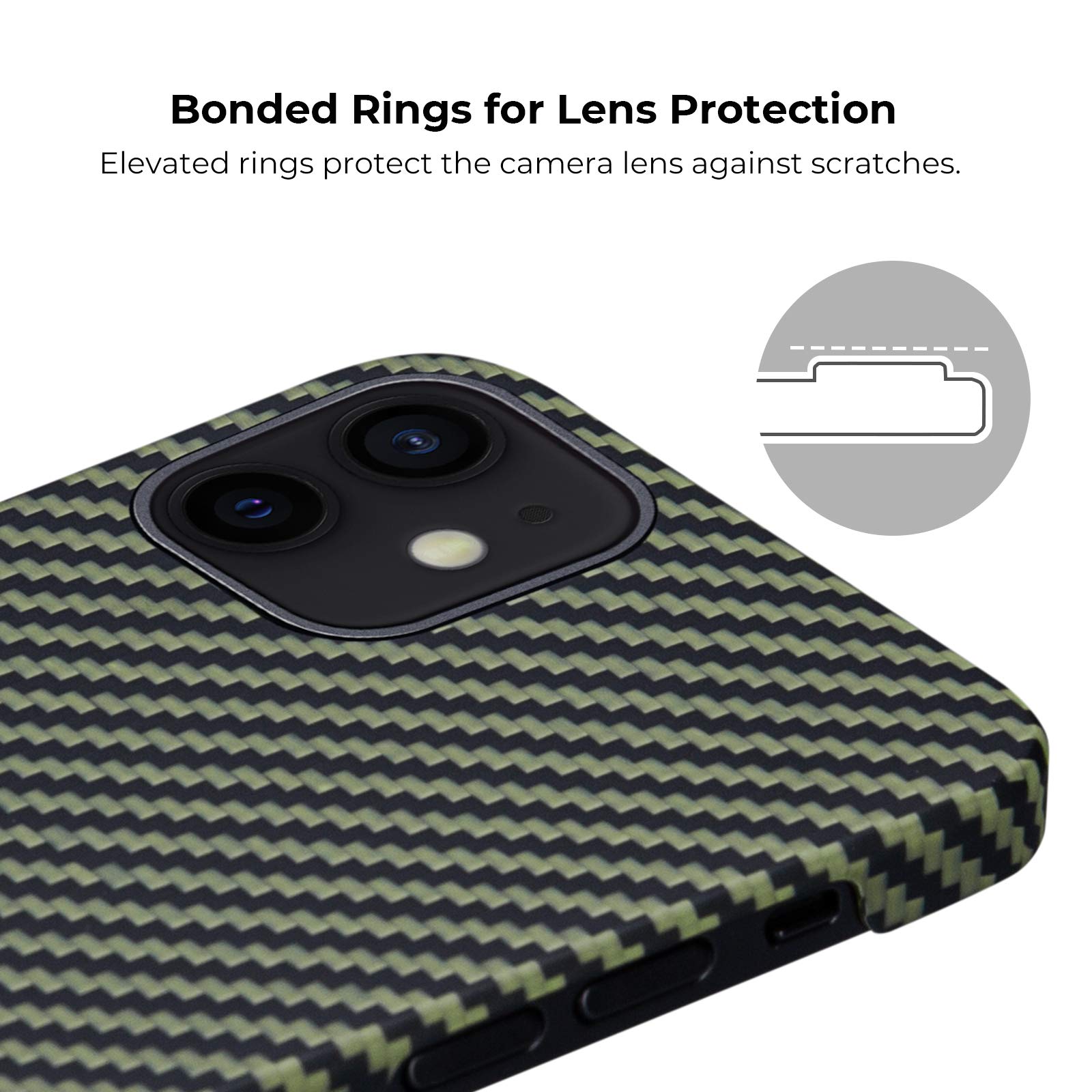 PITAKA Magnetic Case Compatible with iPhone 12 Mini 5.4