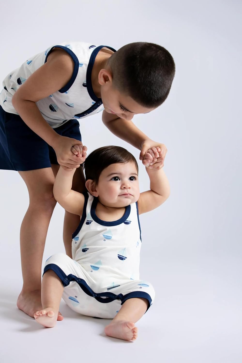 monica + andy Racerback Shortall, 100% Organic Baby Clothes for Boys, Baby Romper, Sizes For Preemie, Newborn & Infant - Image 3