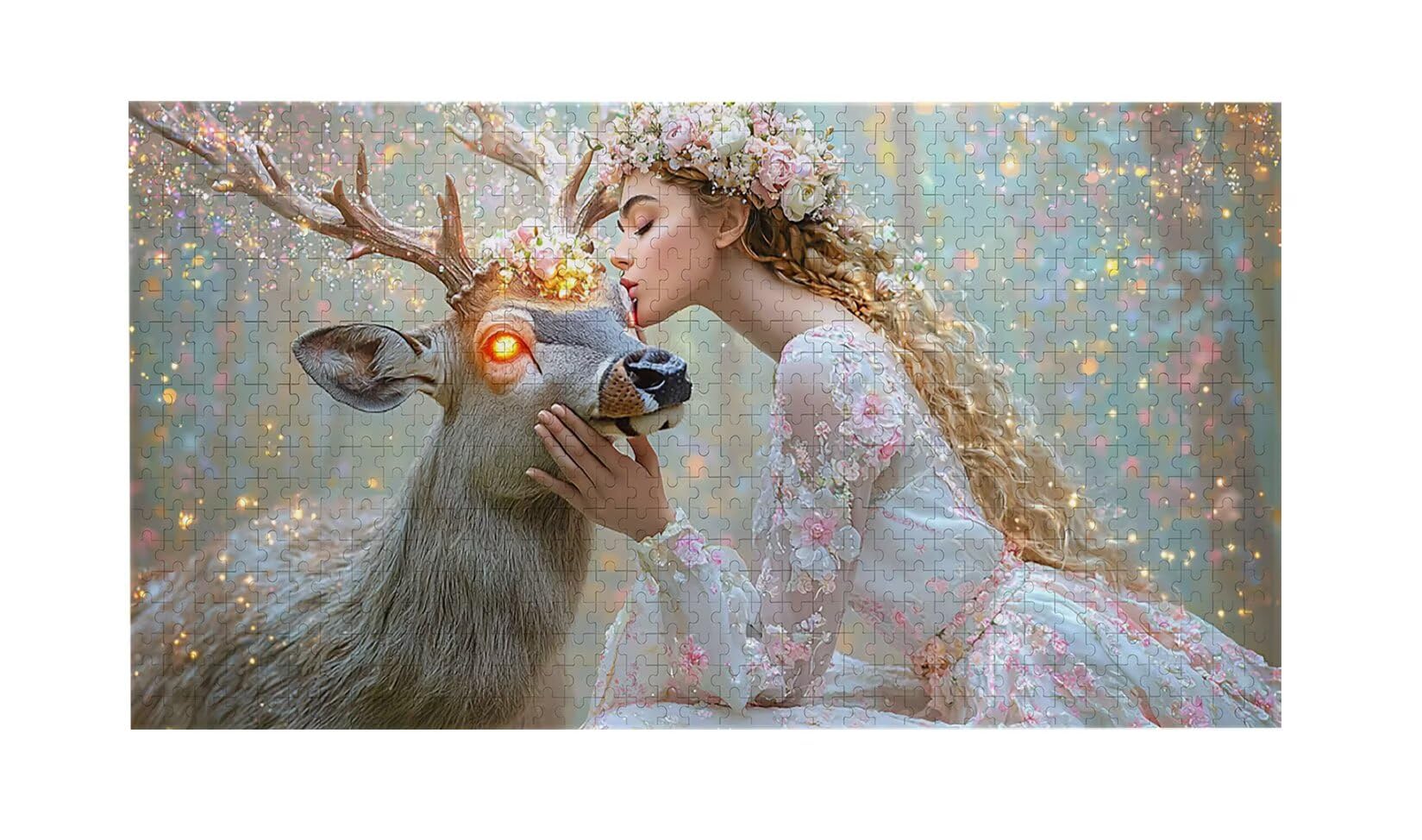 Puzzle de Madera para Adultos 1312 Piezas - ELK Fairy, Obra de Arte de Juego de Rompecabezas para Adultos, Puzzle de Impresión de Alta Definición Multicolor, Pasatiempo Creativo Regalo b-715