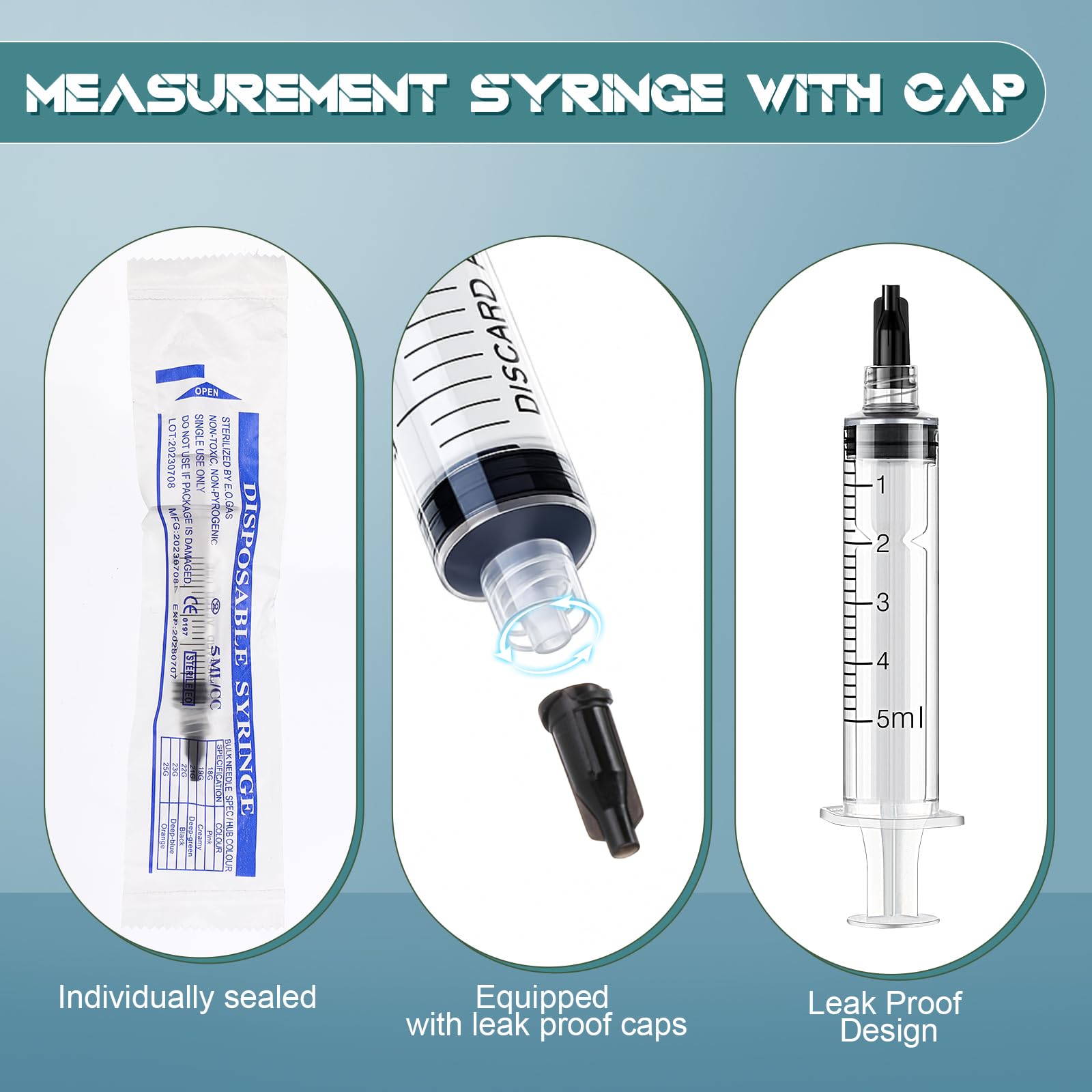 Pet Feeding Syringes - 50 Pack Disposable -6