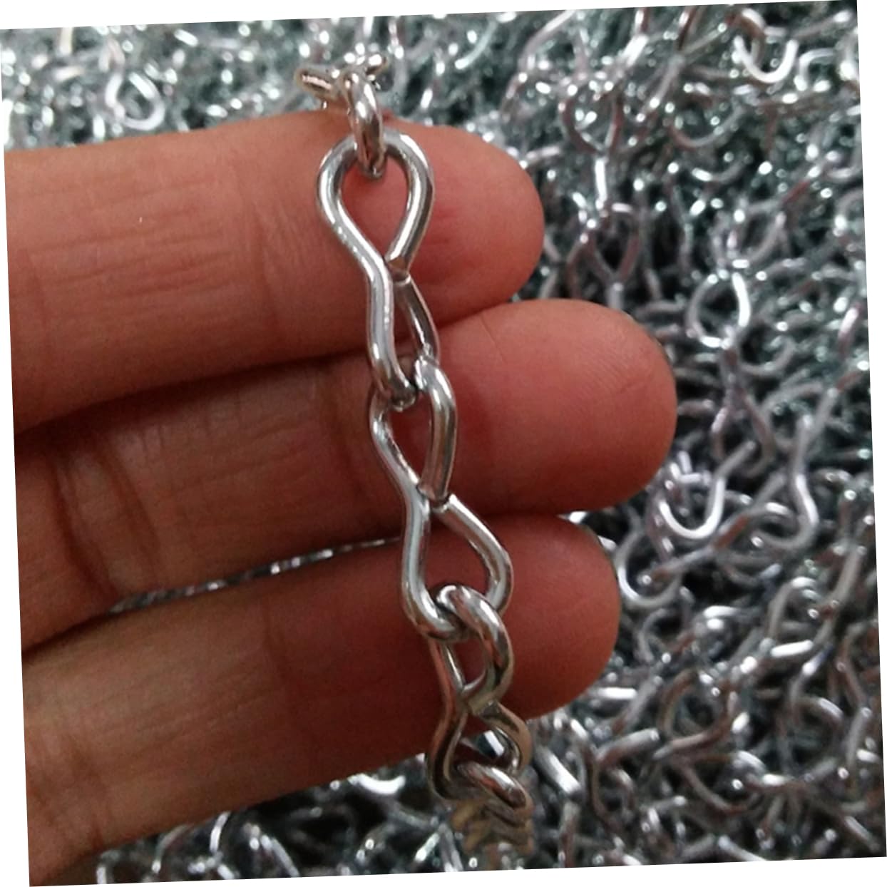 Basketballnetz Eisenkette Robust Silber Ersatznetz Weihnachten Party