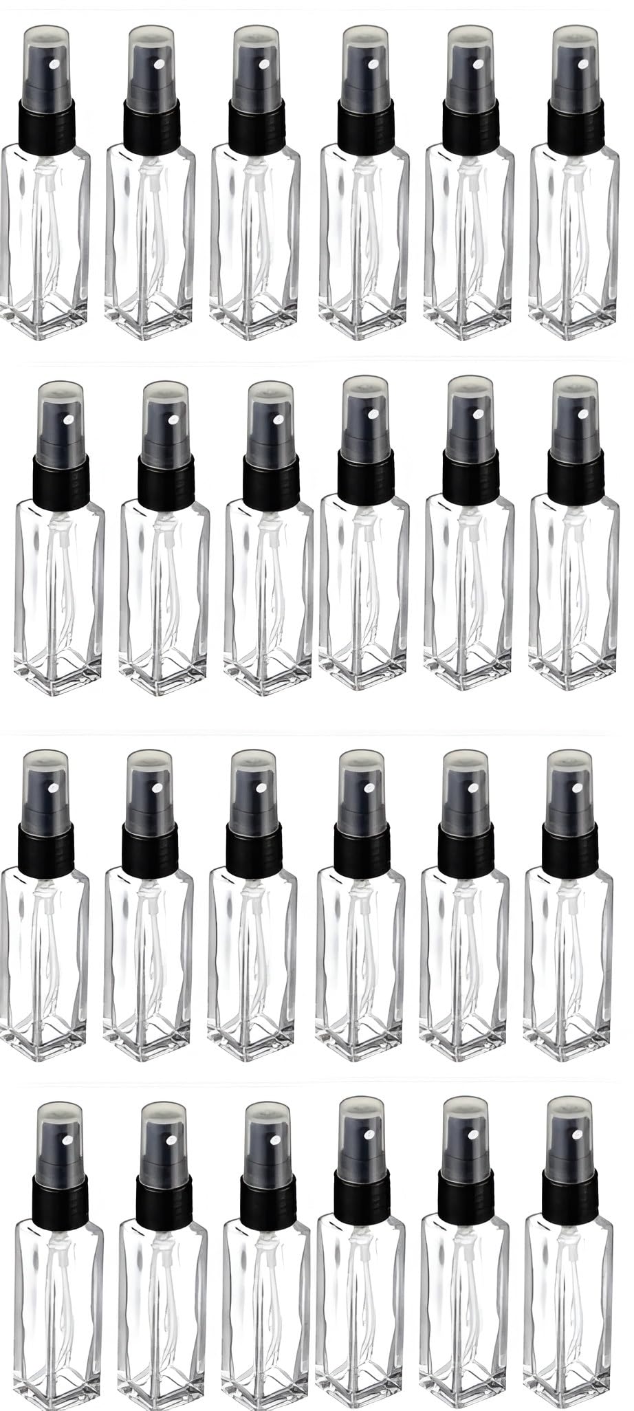 24 Piece | 8ML| Refillable Clear Glass Bottles With Spray Pump-image-43