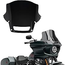 FATECIM 9" Dark Smoke Windshield Windscreen Air Deflector for Harley 2022 2023 2024 Low Rider ST El Diablo FXRST FXLRST