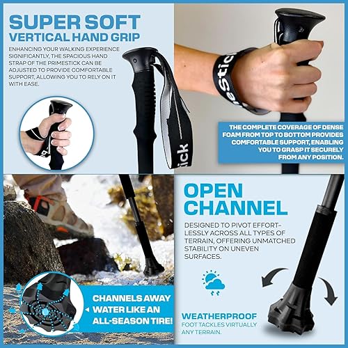 Miniatura 4 de El nuevo palo Dynamo Prime es el mejor bastón de postura de equilibrio vertical disponible. Un agarre de espuma suave con una correa que descansa