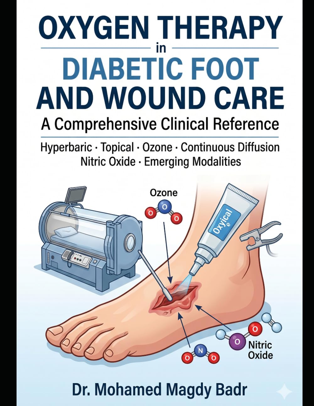 OXYGEN THERAPY in DIABETIC FOOT AND WOUND CARE A Comprehensive Clinical Reference: Hyperbaric · Topical · Ozone · Continuous Diffusion · Nitric Oxide · Emerging Modalities