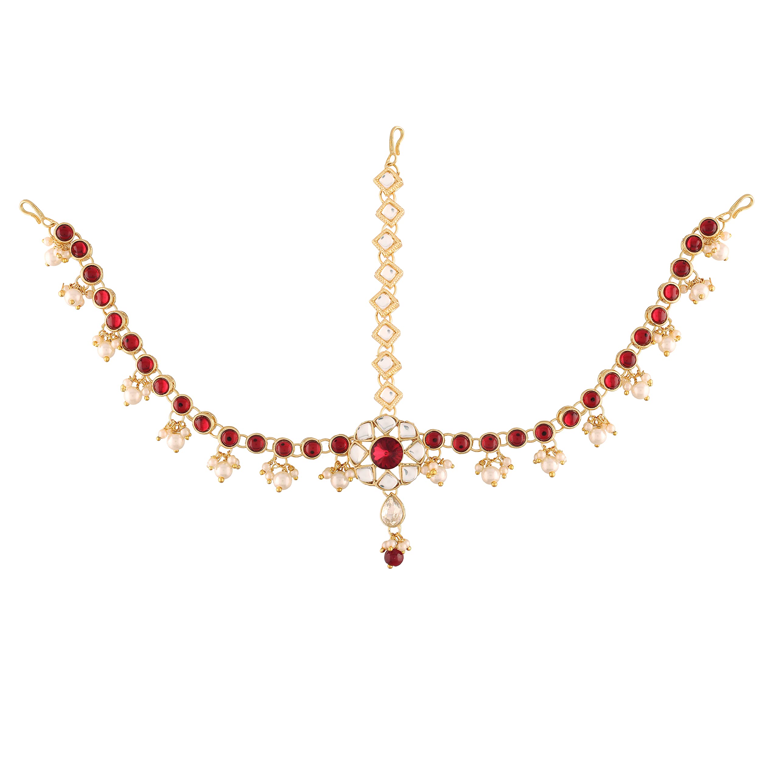 I Jewels Gold Plated Traditional Kundan & Pearl Bridal Matha Patti For Women (T2056M) (B09KPJWKD3) Amazon Price History, Amazon Price Tracker